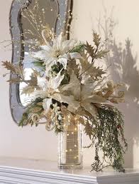 Purrfection White Gold Christmas Decor Gold Christmas Decorations Christmas Floral Arrangements Christmas Flowers