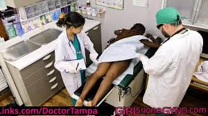 Ebony College Freshman Giggles gets Mandatory New Student Physical by  Doctor Tampa & Aria Nicole