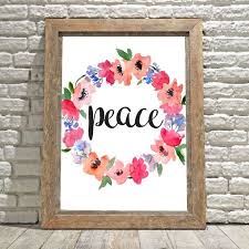 Peace Wall Art Peace Sign Decor Wall Decor Wall Hanging Inspirational Quotes Wall Art Wall Decor Quotes Wall Art Quotes