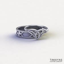 Custom 14k White Gold And Lord Of The Ring Inspired Elven Ladies Ring And Dwarven Men S Band For Wesley And Sarah Elven Jewelry Rings For Men Elven Ring