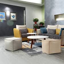 Perfect for seating and storing, this ottoman can be used in the living room, family room, or in the den for extra seating. Gray Square Cotton And Linen Ottoman Epp Particles Ottoman Coffee Table Pouf