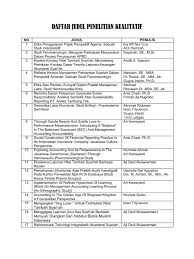 Pos tentang skripsi akuntansi dengan metode kualitatif yang ditulis oleh admin. Daftar Judul Penelitian Kualitatif