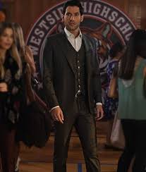 Let Pinhead Sing Lucifer Morningstar Tom Ellis Green Suit Movie Jackets