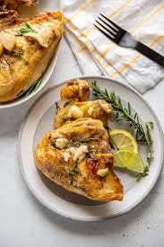 Get our recipe for pesto chicken with a garden salad. Garlic Herb Oven Roasted Chicken Its Yummi