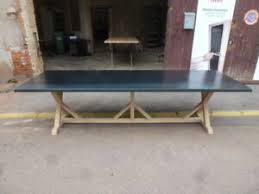 Petite table de cuisine structure en pin massif taupe. Superbe Table Industrielle Plateau Fer Cuisine Salle A Manger Cuisine Loft 3m Ebay