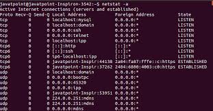 The syntax of the netstat command is like below. Linux Netstat Javatpoint