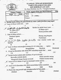 Soal Uts Agama Kelas 1 Sd 2018