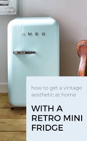 Mini glass door is one of option for comply your requirements. Retro Mini Fridge Ideas With Charming Vintage Style