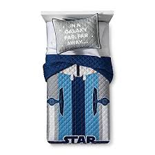 Jay Franco Star Wars Quilt Sham Set Twin Size Stormtrooper Millennium Falcon Best Quilted Comforter Set Usa Blue Quilts Star Wars Quilt Quilt Sets