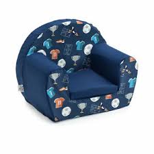 A recliner is an armchair that reclines when the one who is sitting, lowers the chair's back and raises its front. Champion Blue Football Childrens Kids Comfy Foam Chair Toddler Armchair Seat Boy Ebay