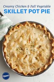 Creamy Chicken And Fall Vegetable Skillet Pot Pie Recipe Pot Pies Recipes Pot Pie Veggie Pot Pie