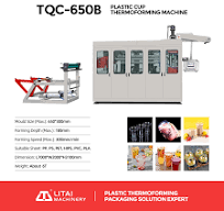 Fully Automatic Hydraulic Drive High Quality Disposable PP/PS/PET/PVC  Plastic Cup Thermoforming Machine PLC Controlled