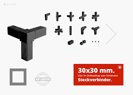 Hier mal eine frage an die statiker oder sonstige ahnungsbären in dem bereich: 3d Steckverbinder 30x30mm Alu Stecksystem Alusteck