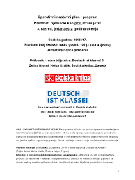 Das internationale zentrum ihrer hochschule bietet eine orientierungswoche für ausländische studienanfänger an. Sk Deutsch Ist Klasse 3 Operativni Plan Za 105 Sati 2016 2017