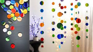 Diy Paper Hangings Wall Decor Crafts Diy Christmas Wall Christmas Wall Hangings