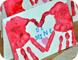They'll likely need some help from am older sibling or parent they'll love using it to make bubbly valentines day cards for kids. Valentine Handprint Card Valentine Day Crafts Valentine Day Cards Preschool Valentines