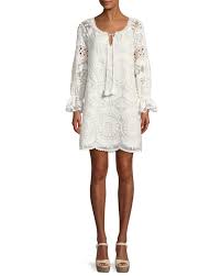 Brie Embroidered Silk Shift Dress