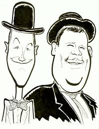 Stan And Ollie Caricature Drawing Caricature Colorful Drawings
