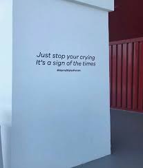 Just Stop Your Crying It S A Sign Of The Times Meaning Harry S Lyrics Around The Forum Harrystylesforum Harry Edward Styles Words Word Tattoos