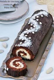 Rulada De Ciocolata Cu Crema De Cocos Enjoy Dessert Chocolate Roll Cake Chocolate Triffle Recipe Lindt Chocolate Recipes