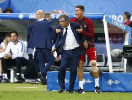 Santos insists ronaldo remains the captain and 'is an example to us all' despite incident. Watch Ronaldo Nearly Knocks Over Fernando Santos In Celebration Thescore Com
