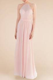 Baby Pink Chiffon Sweetheart Illusion Halter Long Bridesmaid Dress Bridesmaid D Pink Bridesmaid Dresses Lace Baby Pink Bridesmaids Dresses Bridesmaid Dresses