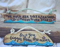 Maybe you would like to learn more about one of these? Beach Sign Maine Driftwood Wall Sign With Whimsical Waves Etsy Driftwood Signs Driftwood Sign Beach Signs