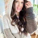 Color Block Cardigan - Crochet