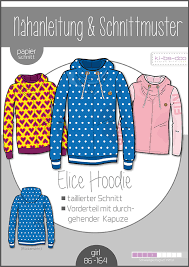 Wichtel nähen | kostenloses schnittmuster für weihnachtswichtel der winter steht bald vor der tür und mit ihm kommen zwar kalte temperaturen, aber auch die wunderschöne weihnachtszeit! Kinder Hoodie Elice Gr 86 164 Din A 0 Schnittmuster Und Anleitung Als Broschure Ki Ba Doo Papier Shop