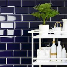 Cobalt Blue Metro Tiles 10x20cm Blue Bathroom Tile Metro Tiles Blue Shower Tile
