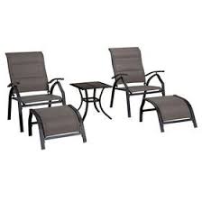 Picture Of Malibu 5 Piece Adjustable Sling Chair And Table Set Outdoor Furniture Sets Patio Furniture Balcony Table And Chairs