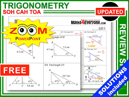 Gcse Revision Trigonometry Soh Cah Toa Teaching Resources