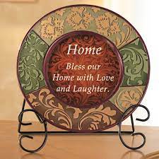 Enhance the general outlook and creative presentation due to their dish pattern. Decorative Inspirational Plate With Display Stand Collections Etc
