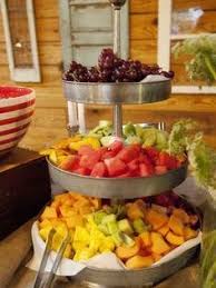 Have You Ever Seen A Fruit Bar Buffet At A Wedding Great Idea Reception Food Wedding Food Wedding Reception Food