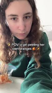 Girl Peeling Orange