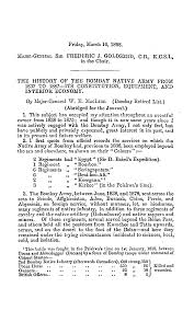 The History of the Bombay Native Army ...