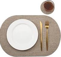 Amazon.com: Oval Table Mats Set of 6, Faux Leather Placemats ...