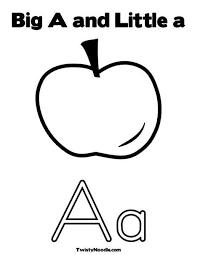 Big And Little Letter A Coloring Page Apple Coloring Pages Letter A Coloring Pages Alphabet Coloring Pages
