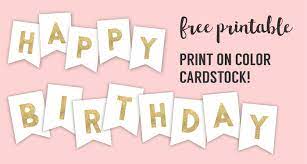 Everybody you know has a birthday! Happy Birthday Banner Printable Template Paper Trail Design