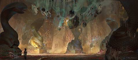 Deep within the subterranean temples of Set, AI generated