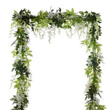 Provide an entry area near the door with cubbies for storing each child's belongings and pegs or hooks for hanging backpacks, such as plants or flowers. Coolmde 4pcs 6 6ft Piece Artificial Flowers Silk Wisteria Garland Artificial Wisteria Vine Rattan Silk Hanging Flower For Home Garden Outdoor Ceremony Wedding Arch Floral Decor White Walmart Com Walmart Com
