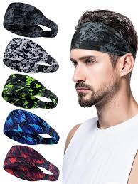 AWUMBUK 5 Pack Sports Headbands for Men, Elastic Headband, Sweat  Absorption, Breathable, Suitable for Movement, Fitness, Running, Camouflage  Black and Grey, Camouflage : Amazon.com.be: Beauty