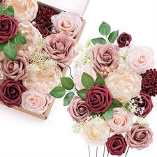 There are many different types of buttons out there, and do you know that they are very interesting and versatile bridal accessory? Amazon Com Ling S Moment Artificial Flowers Combo For Diy Wedding Bouquets Centerpieces Arrangements Party Baby Shower Home Decorations Home Kitchen