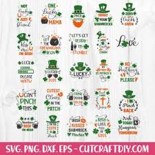 Peace Love Irish St Patricks Day Svg Png Dxf Eps Cut Files