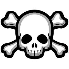 In modern contexts, it is generally used as a hazard symbol that warns of danger, usually in regard to poisonous substances, such as deadly chemicals. Simple Shaded Skull And Crossbones Sticker