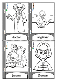 Jobs Mini Book For Colouring Atividades Em Ingles Para Criancas Educacao Infantil Ingles Para Criancas