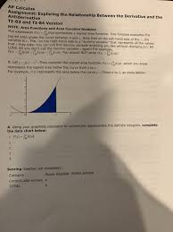 Solved Ap Calculus Assignment Exploring The Relationship
