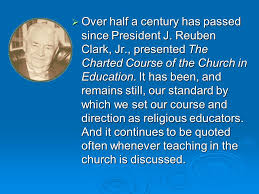 The Charted Course Of The Church In Education President J