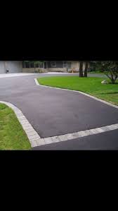 For more information, consult our cost guide to install asphalt paving. Type Of Driveway Asphalt Paver Asphalt With Paver Border
