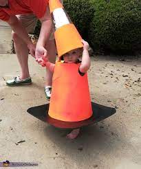 Kimberly Ellie 1 Year Old Is A Traffic Cone Her Dad Made The Costume In 2021 Halloween Outfits For Kids Halloween Costumes Parents Diy Halloween Costumes For Kids